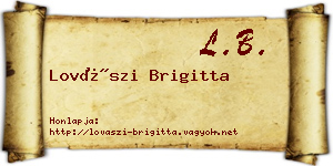 Lovászi Brigitta névjegykártya